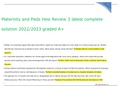 Maternity and Peds Hesi Review 3 latest complete solution 2022&sol;2023 graded A&plus;