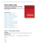 TEST BANK FOR Introduction to Leadership Concepts and Practice 5th Edition by Peter G. Northouse Chapter 1-14
