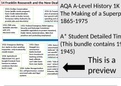AQA A-Level History The Making of a Superpower USA A* Student, 6 Detailed Timelines on 1920-1945