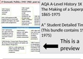 AQA A-Level History The Making of a Superpower USA 23 Detailed Timelines covering 1865-1975 from A* Student