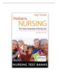 Test Bank for Pediatric Nursing : The Critical Components of Nursing Care, 2nd Edition, Kathryn Rudd, Diane Kocisko