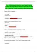 TPC 109&period;1 Industrial safety and health Latest Update 2024-2025 Actual Exam Questions and 100&percnt; Verified Correct Answers Guaranteed A&plus;