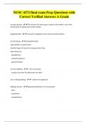 NUSC 4272 final exam Prep Questions with Correct Verified Answers A Grade