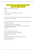 NUSC 4272 exam Guide Questions with Correct Verified Answers