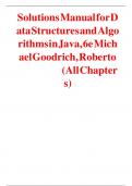 Solutions Manual for Data Structures and Algorithms in Java&comma; 6e Michael Goodrich&comma; Roberto Tamassia &lpar;All Chapters&rpar;