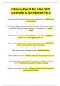 DMV Virginia Permit Practice Test QUESTIONS & ANSWERS&lpar;RATED A&rpar;