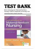 TEST BANK - Davis Advantage for Maternal-Newborn Nursing&colon; The Critical Components of Nursing Care&comma; 4th Edition by Durham & Chapman