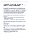 Chapter 9&colon; Planning for Community change Questions & Answers
