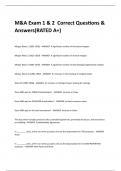 M&A Exam 1 & 2  Correct Questions & Answers&lpar;RATED A&plus;&rpar;