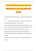 TCIC&sol;TLETS Mobile Access with CCH Recertification Test Exam Q&A 100&percnt; Solved