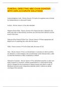 FUNERAL DIRECTING NBE EXAM 2024&sol;2025 WITH 100&percnt; ACCURATE SOLUTIONS