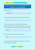 practice questions pmhnp Questions and  Answers &vert; Latest Update