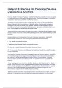 Chapter 2&colon; Starting the Planning Process Questions & Answers