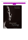Test Bank Essentials of Abnormal Psychology 7th Edition (Newly Updated)