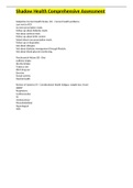 Shadow Health Comprehensive Assessment