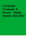 COM2604 Textbook: P, Fourie – Media Studies 2022/2023