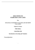 Solutions for financial statement analysis and security valuation 5th-1-586. A GRADED