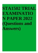STA1502 TRIAL EXAMINATIO N PAPER 2022 (Questions and Answers)
