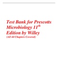 Test Bank for Prescotts Microbiology 11th Edition by Willey  (All 44 Chapters Covered)