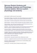 Nervous System Anatomy and Physiology&comma; Anatomy and Physiology&comma; nervous system&comma; Nervous system physiology and anatomy