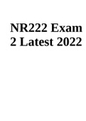 NR222 Exam 2 Latest 2022