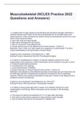 Musculoskeletal &lpar;NCLEX Practice 2022 Questions and Answers&rpar;