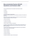 Musculoskeletal System NCLEX Questions and Answers 2022