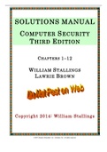 Computer Security Principles and Practice, Stallings - Downloadable Solutions Manual (Revised)