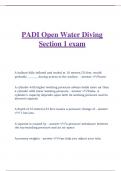PADI Open Water Diving Section 1 exam