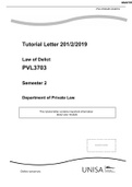 PVL3703 - LAW OF DELICT -(2022 -ASSIGNMENT 2)-SEMESTER 1 - WITH REFERENCES/FOOTNOTES AND BIBLIOGRAPHY