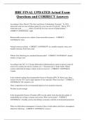 BBE   Bundled Exam Questions and CORRECT Answers