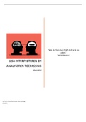 Toetsverslag 1.5B Interpreteren en analyseren toepassen (Beoordeling 7.0)