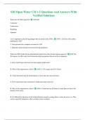 SDI Open Water CH 1-3 Questions And Answers With Verified Solutions
