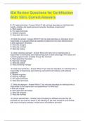 IBA Review Questions for Certification With 100&percnt; Correct Answers