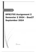 DPR3705 Assignment 2 Semester 2 2024 &ndash; Due 27 September 202