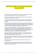  CSP Exam With Correct Questions And Answers 2024