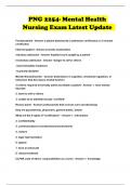PNG 2254- Mental Health Nursing Exam Latest Update 