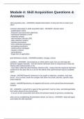 Module 4&colon; Skill Acquisition Questions & Answers