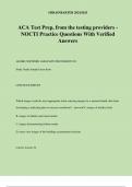 ACA Test Prep&comma; from the testing providers - NOCTI Practice Questions With Verified Answers