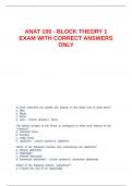 ANAT 100 - BLOCK THEORY 1 EXAM WITH CORRECT ANSWERS ONLY&period;