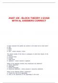 ANAT 100 - BLOCK THEORY 1 EXAM WITH AL ANSWERS CORRECT&period;