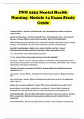 PNG 2254 Mental Health Nursing- Module &num;4 Exam Study Guide 