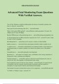 Advanced Fetal Monitoring Exam Questions With Verified Answers&period;