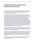 HCS-D Certification 2022 Practice Questions and Answers
