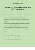 PCAB-AMO TEST Exam Questions With 100&percnt; Verified Answers