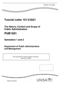 PUB1501 The Nature, Content And Scope Of Public Administration Assignment 01 Semesters 1 and 2 2021.
