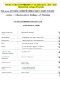NR 452 ATI RN COMPREHENSIVE EXIT EXAM &lowbar;2020 - 2022 Chamberlain College of Nursing
