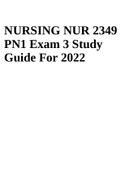 NURSING NUR 2349 PN1 Exam 3 Study Guide For 2022