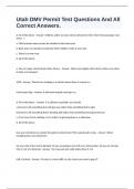 Utah DMV Permit Test Questions And All Correct Answers&period;