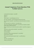 Annual Competency Exam Questions With Verified Answers&period;